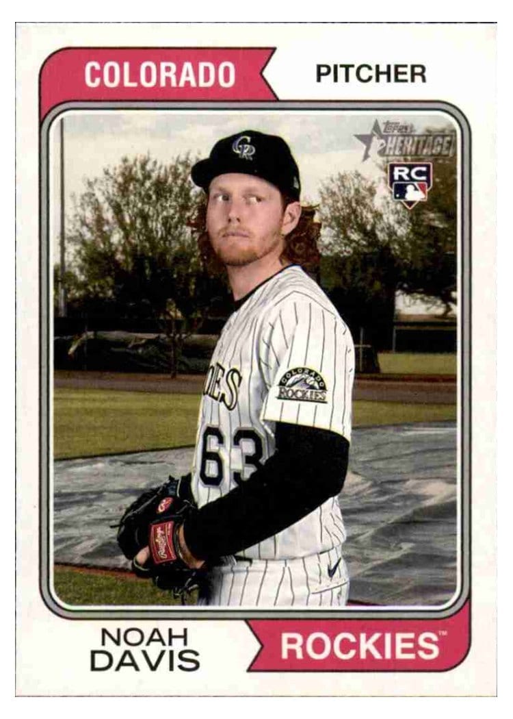 2023 Topps Heritage Base Set Noah Davis #155