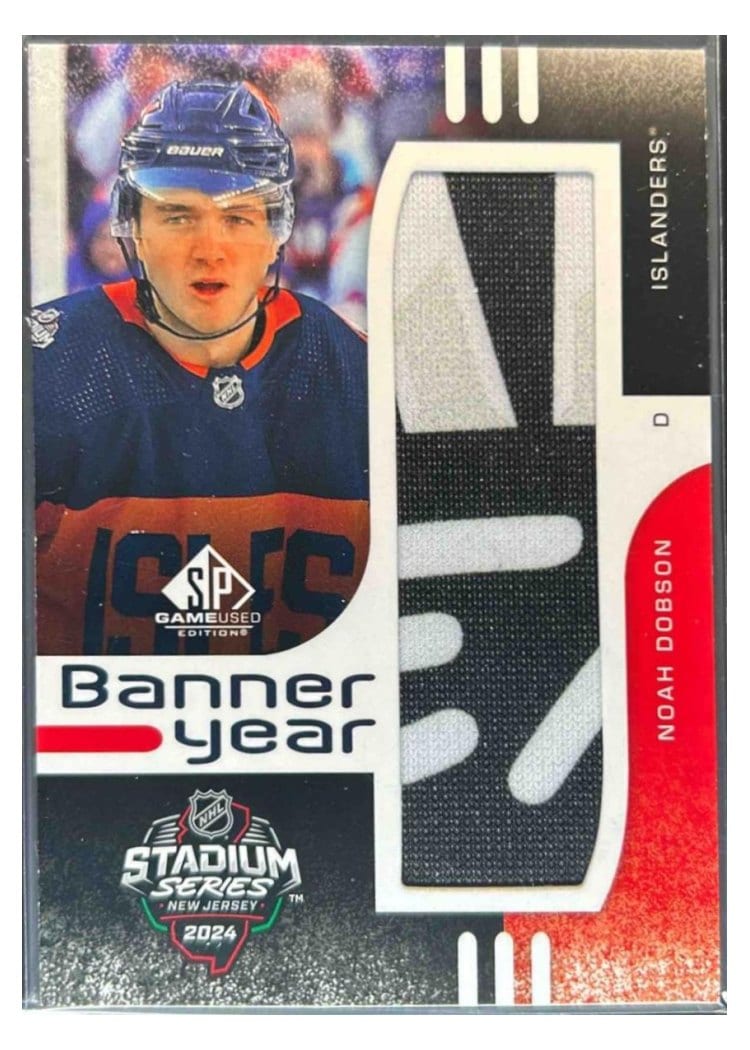 2024-25 SP Game Used 2024 Stadium Series Banner Year Relics Noah Dobson #BYSS-ND card