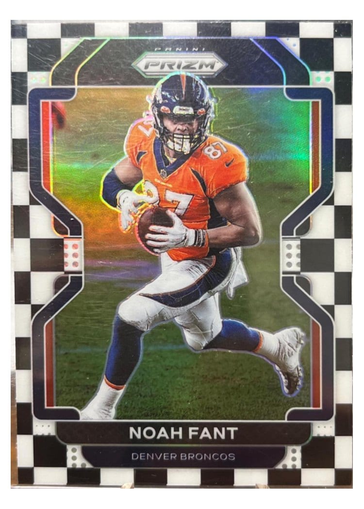 2021 Panini Prizm Base Set Noah Fant Black and White Checker Prizm #200 card