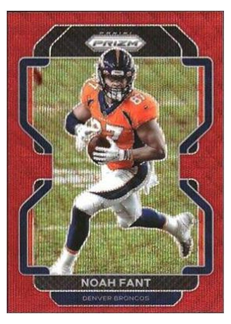2021 Panini Prizm Base Set Noah Fant Red Wave Prizm #200 card