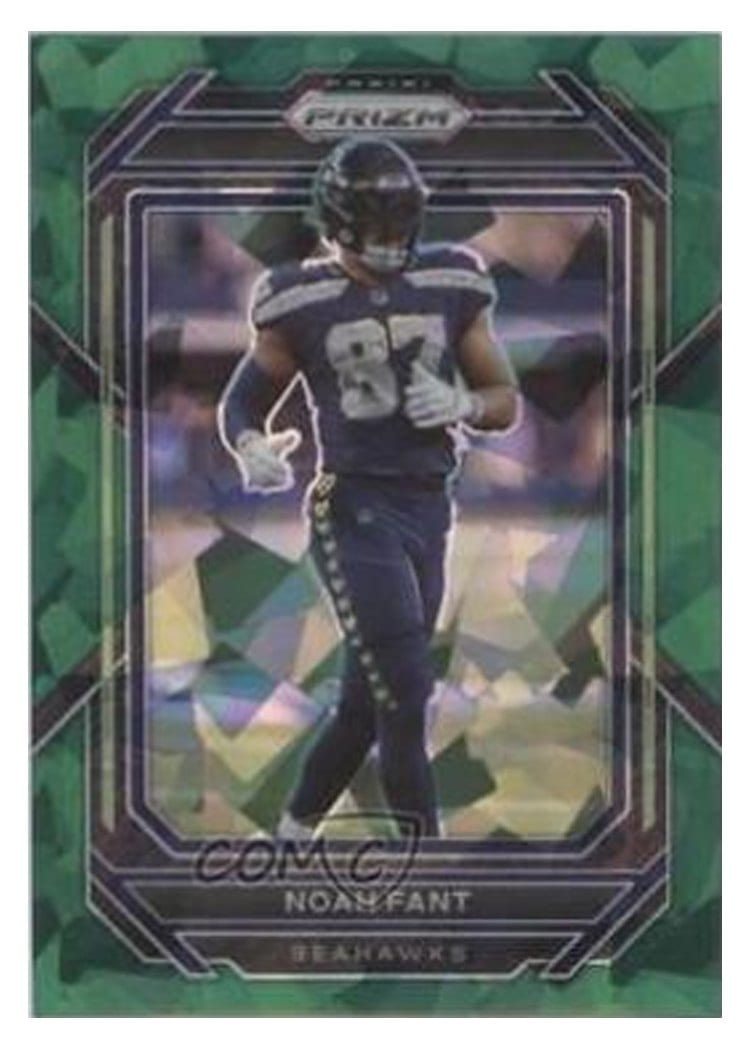 2022 Panini Prizm Base Set Noah Fant Green Ice #258 card