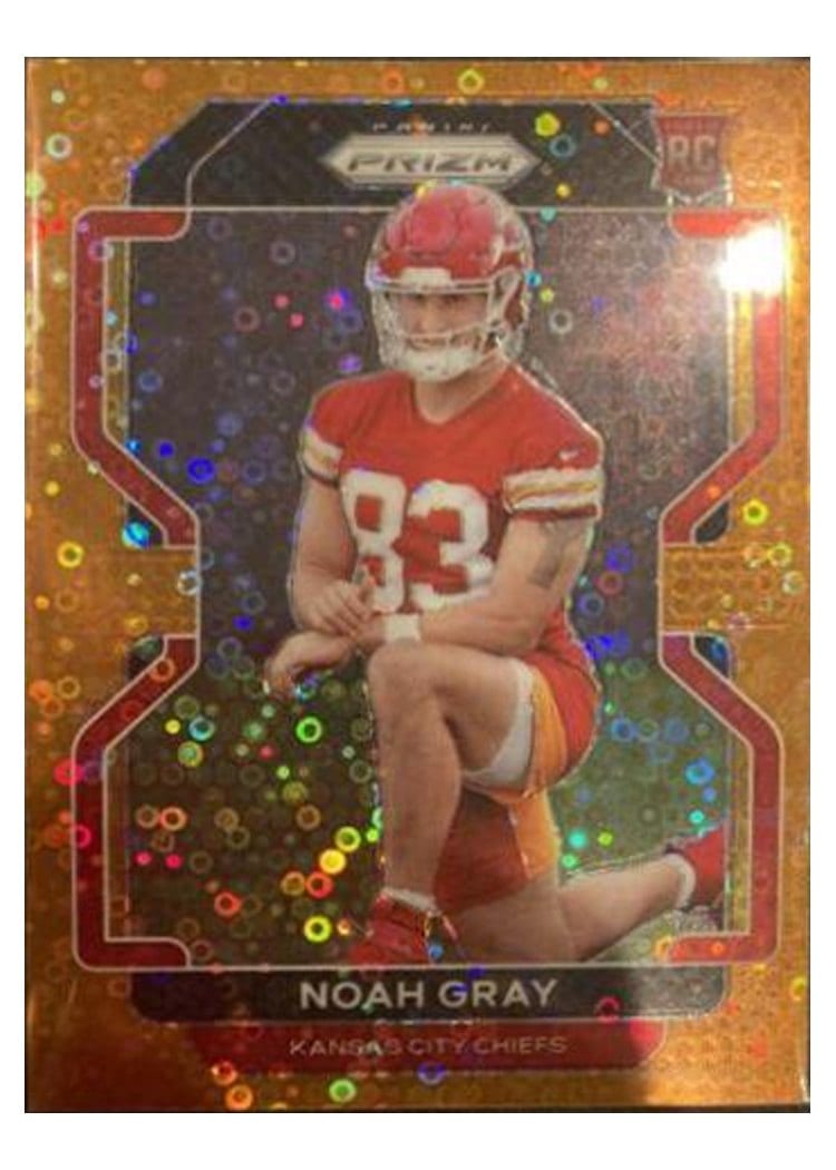 2021 Panini Prizm Base Set Noah Gray Orange Disco Prizm #418 card
