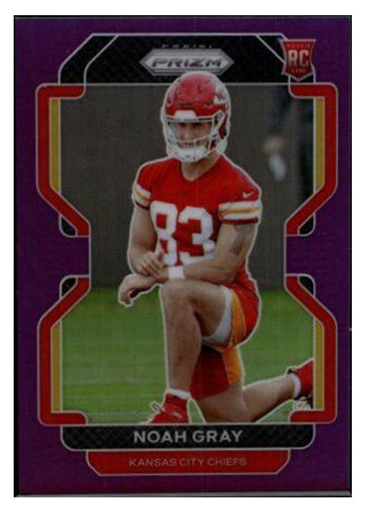 2021 Panini Prizm Base Set Noah Gray Purple Prizm #418 card