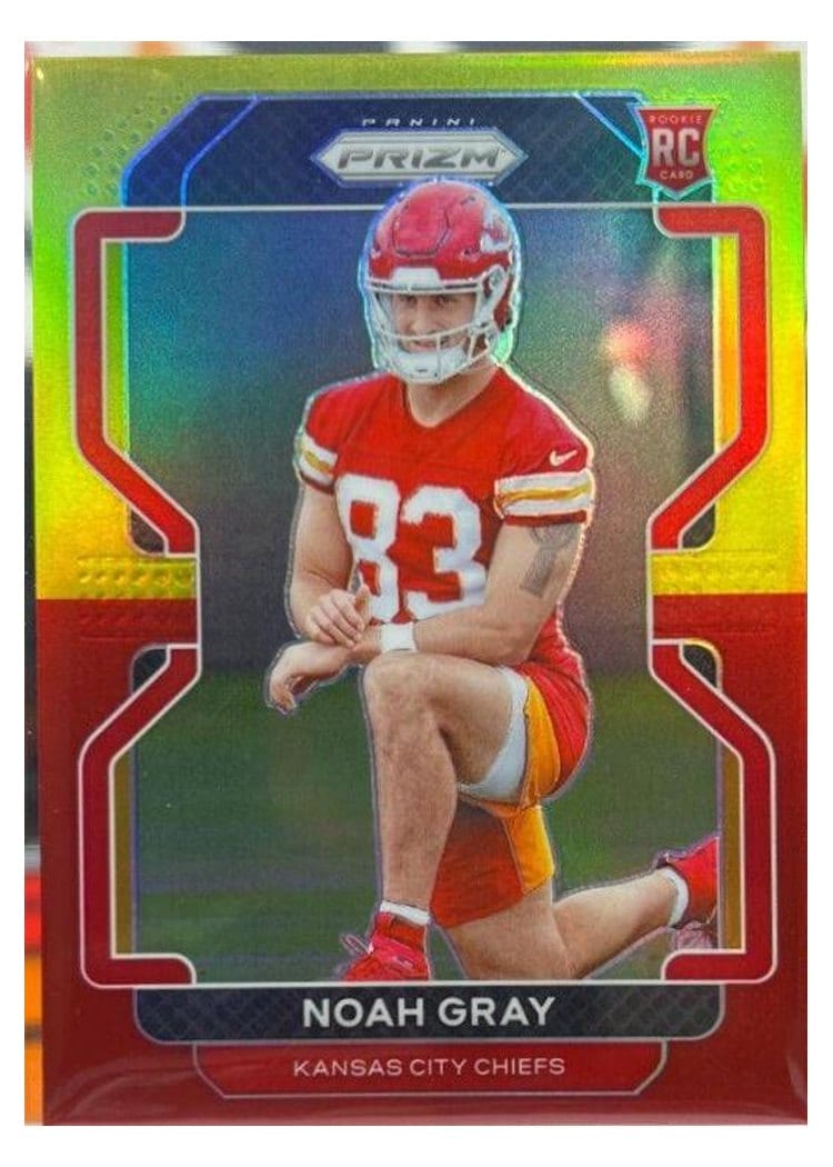 2021 Panini Prizm Base Set Noah Gray Red Prizm #418 card