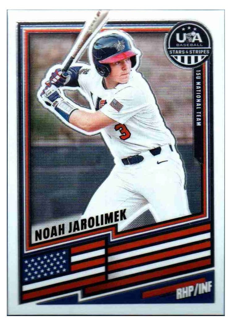 2026 Panini Stars & Stripes Prizm Base Set Noah Jarolimek #25 card
