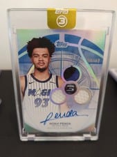 2025-26 Topps 3 Rookie 3 Patch Autographs Vertical Noah Penda #RPV-NP card