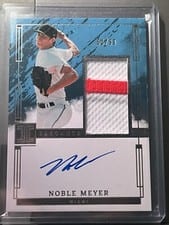 2024 Panini Impeccable Elegance Prospect Jersey Autographs Noble Meyer #EPJ-NM card