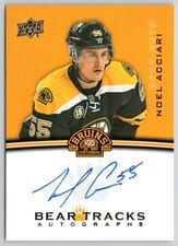 2023-24 Upper Deck Boston Bruins Centennial Bear Tracks Autographs Noel Acciari #BT-NA card