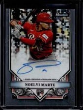 2024 Bowman Sterling Rookie Autographs Noelvi Marte #RA-NM card
