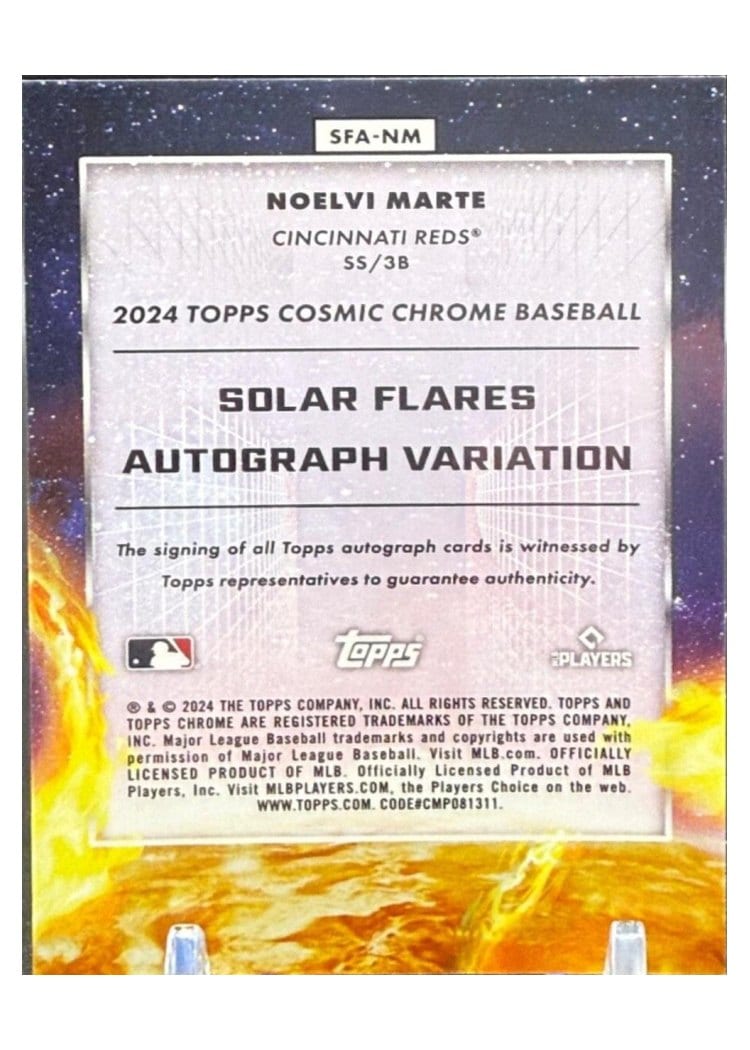 2024 Topps Cosmic Chrome Autographs Noelvi Marte #CCA-NM card