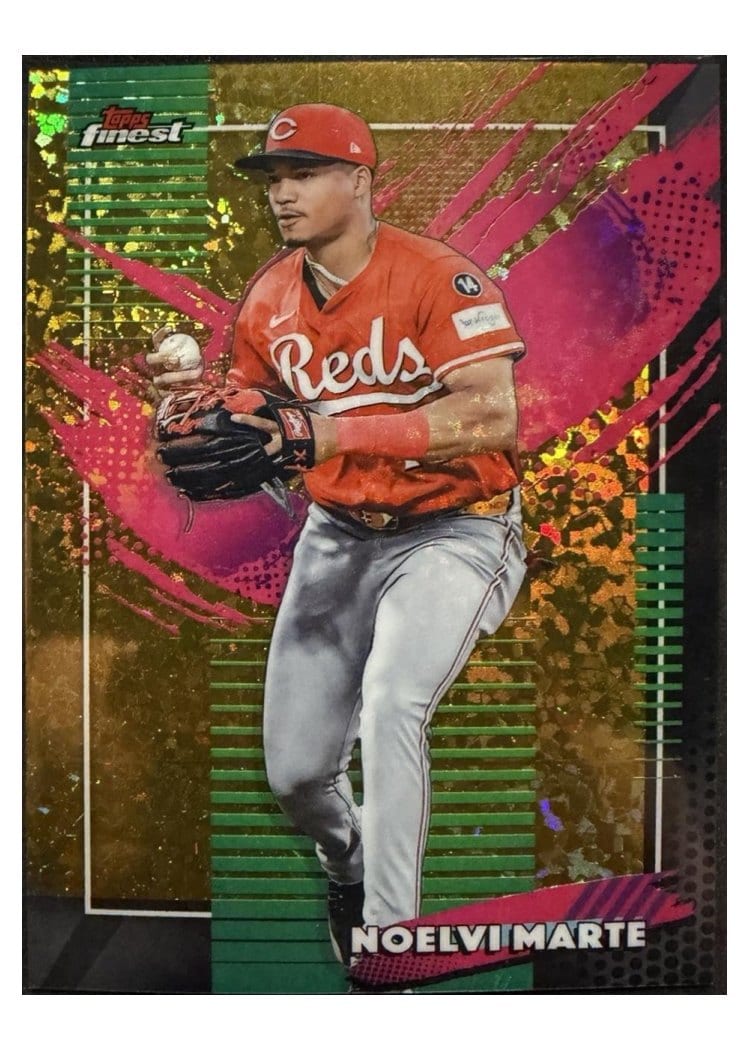 2026 Topps Finest Noelvi Marte Gold Mini Diamond Refractor #216 card