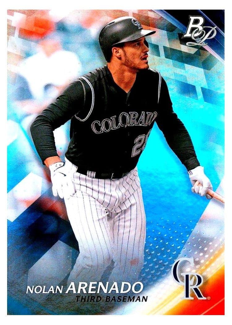 2017 Bowman Platinum Base Set Nolan Arenado #53 card