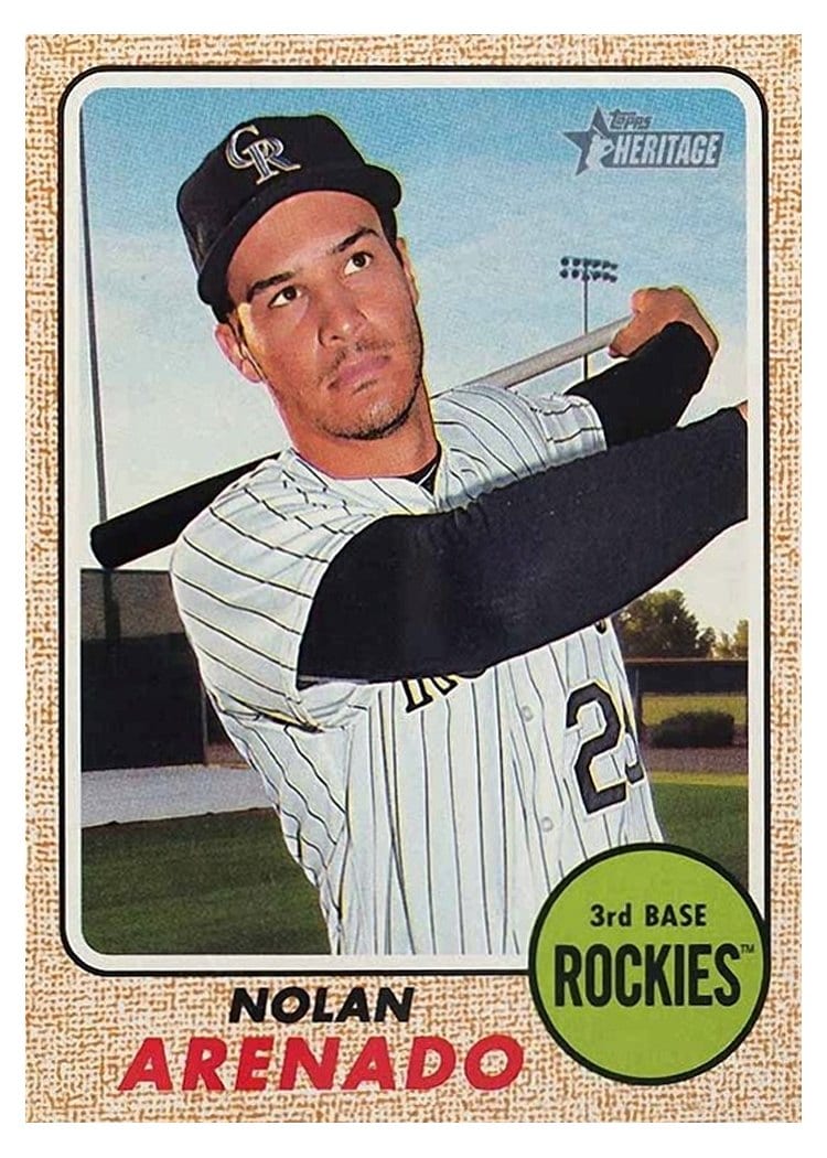 2017 Topps Heritage Base Set Nolan Arenado #373 card