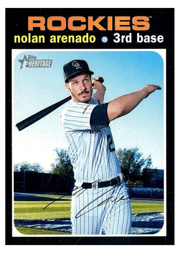 2020 Topps Heritage Base Set Nolan Arenado #322 card