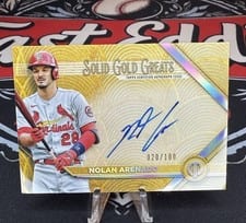 2022 Topps Tribute Solid Gold Greats Autographs Nolan Arenado #GGA-NA card