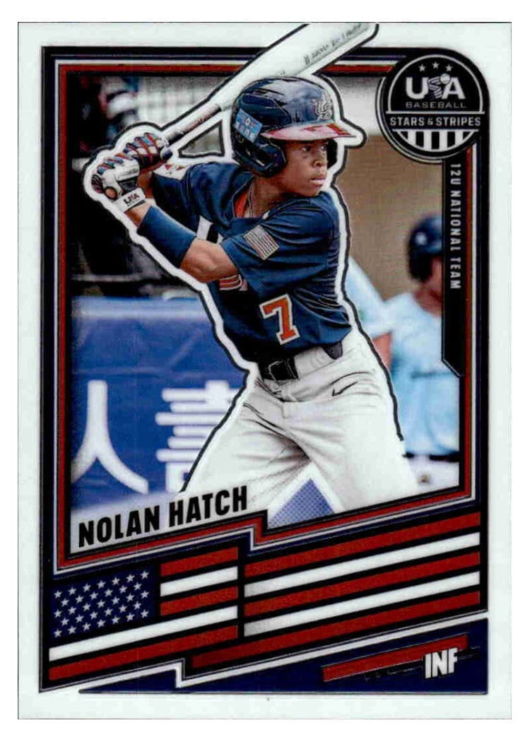 2026 Panini Stars & Stripes Prizm Base Set Nolan Hatch #115 card