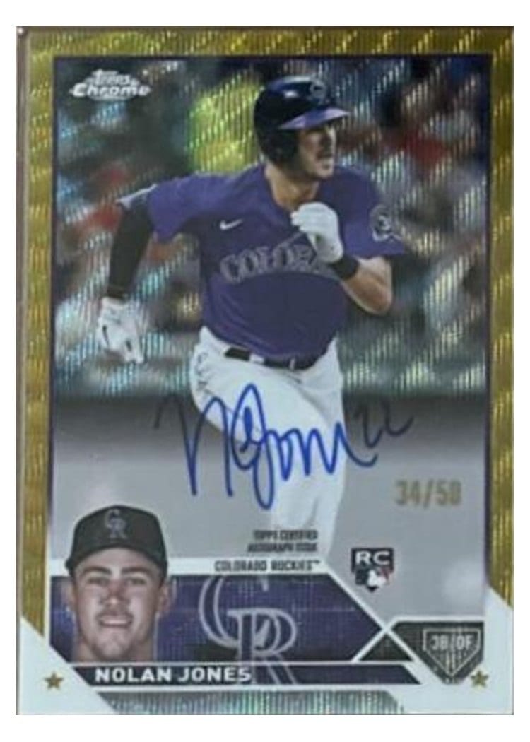 2023 Topps Chrome Base Set Nolan Jones #43 card