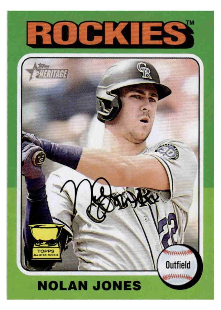 2024 Topps Heritage Base Set Nolan Jones #315 card