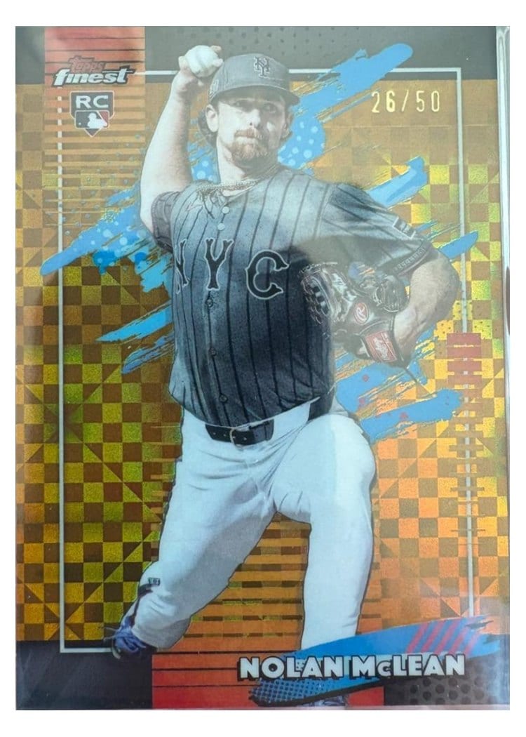 2026 Topps Finest Nolan McLean Gold X-Fractor #115 card