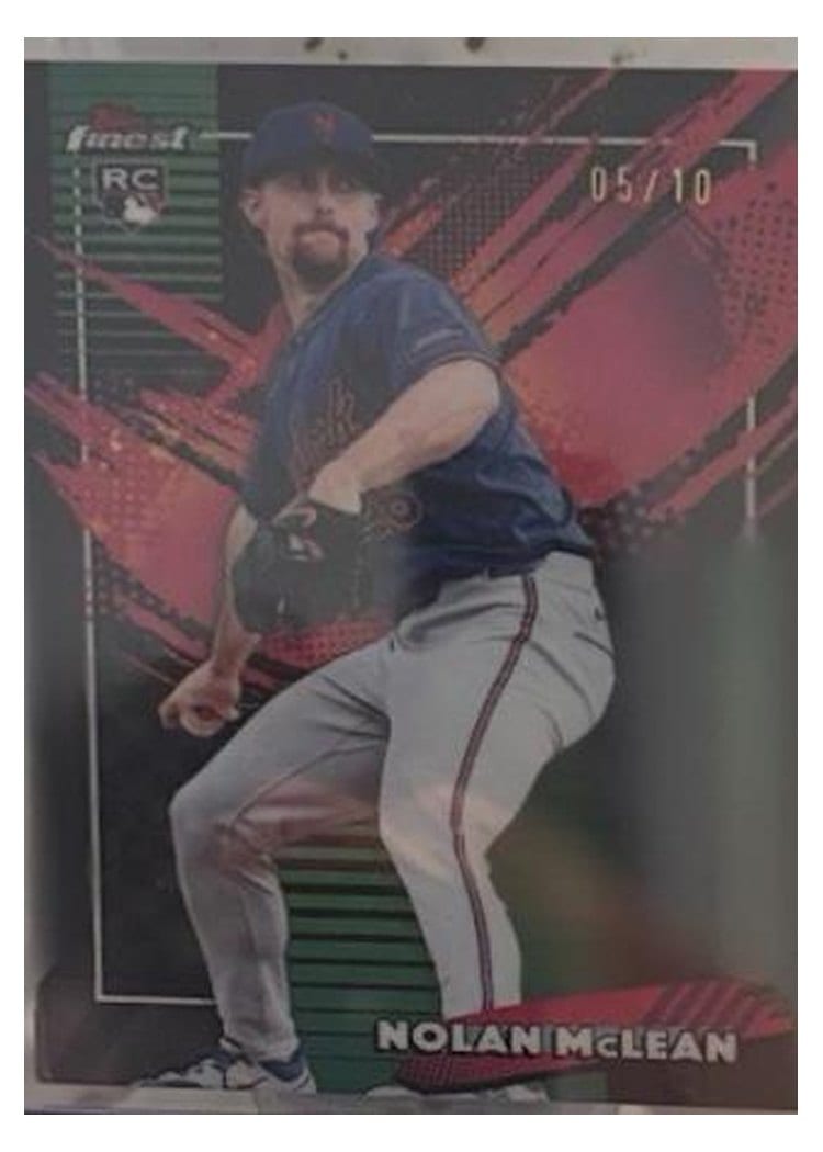 2026 Topps Finest Nolan McLean Black X-Fractor #240 card