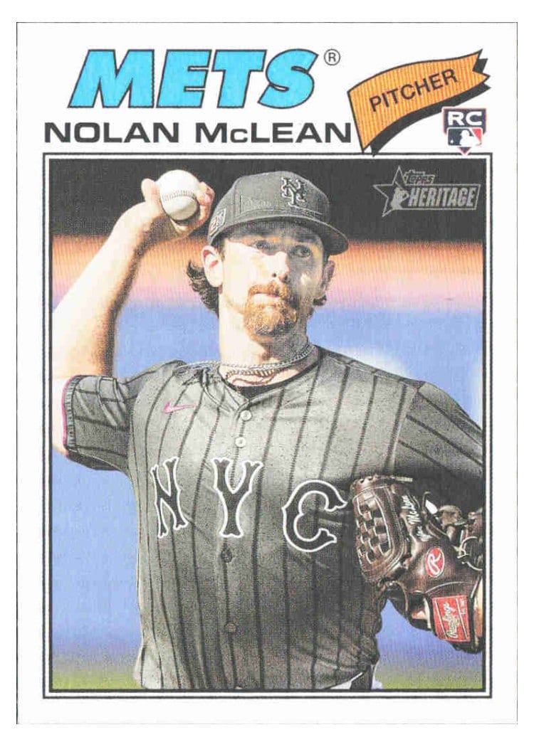 2026 Topps Heritage Base Set Nolan McLean #150 card