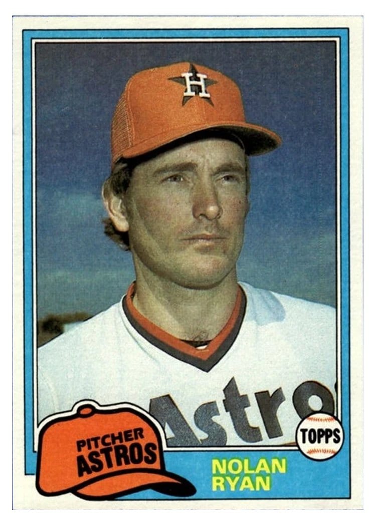 1981 Topps Base Set Nolan Ryan #240 card
