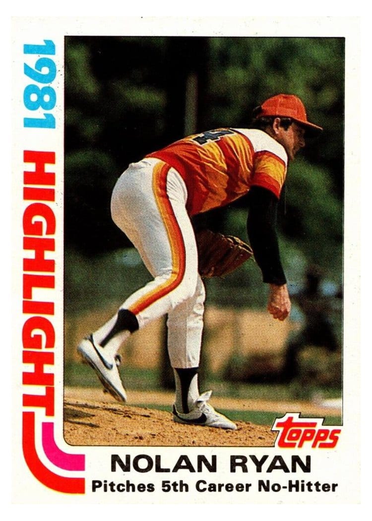 1982 Topps Nolan Ryan #5 card