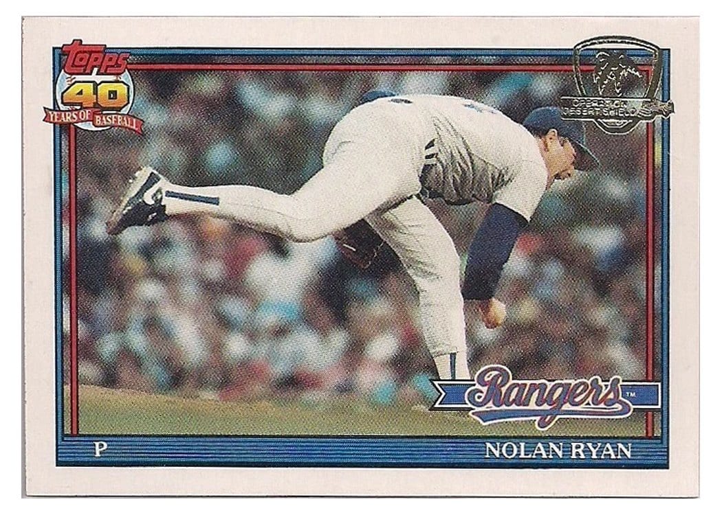 1991 Topps Base Set Nolan Ryan #1 card