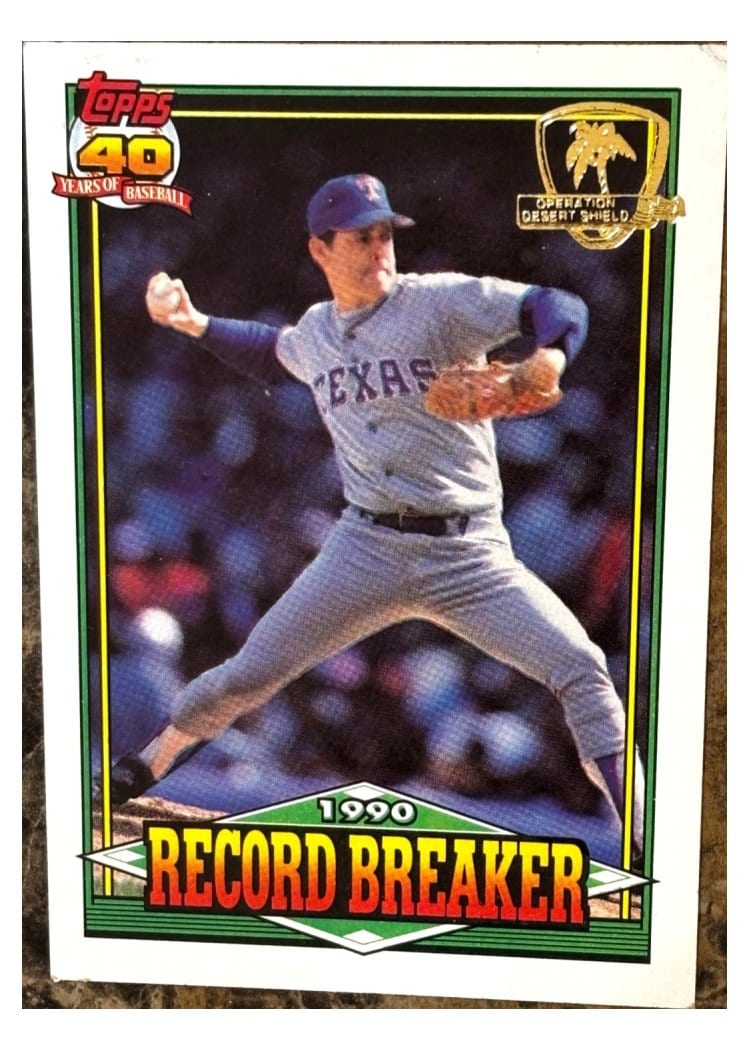 1991 Topps Base Set Nolan Ryan #6 card