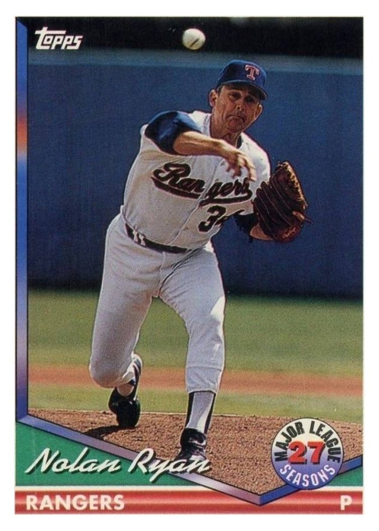 1994 Topps Base Set Nolan Ryan #34 card