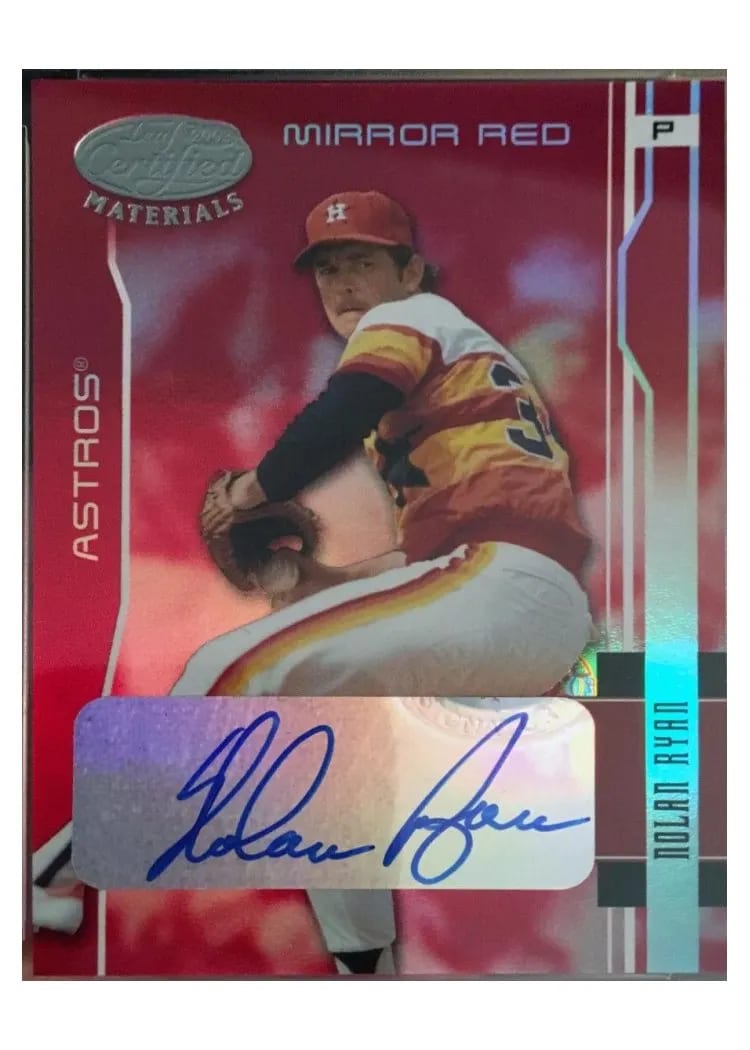 2003 Leaf Certified Materials Nolan Ryan #72 card