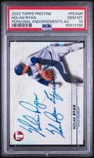 2023 Topps Pristine Personal Endorsements Autographs Nolan Ryan #PEA-NR card
