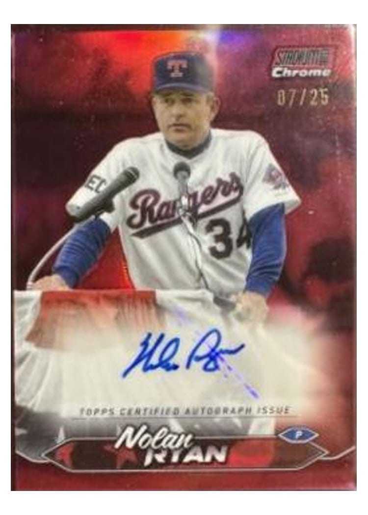 2024 Stadium Club Chrome Autographs Nolan Ryan #SCCA-NR card