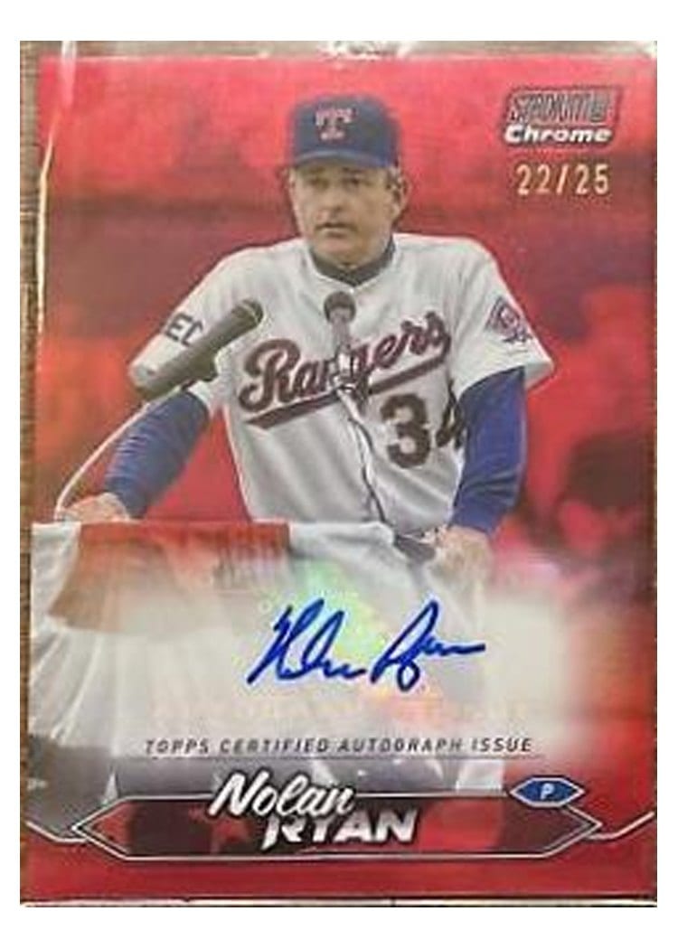 2024 Stadium Club Chrome Autographs Nolan Ryan #SCCA-NR card