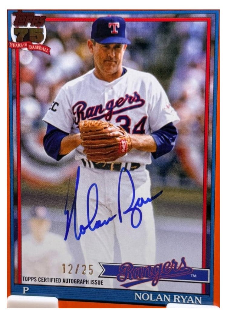 2026 Topps 1991 Topps Autographs Nolan Ryan #91A-NR card