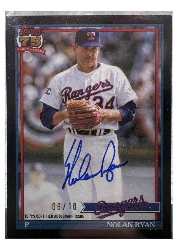 2026 Topps 1991 Topps Autographs Nolan Ryan #91A-NR card