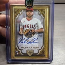 2024 Topps Gilded Collection Gallery of Gold Autographs Nolan Schanuel #GOG-NS card