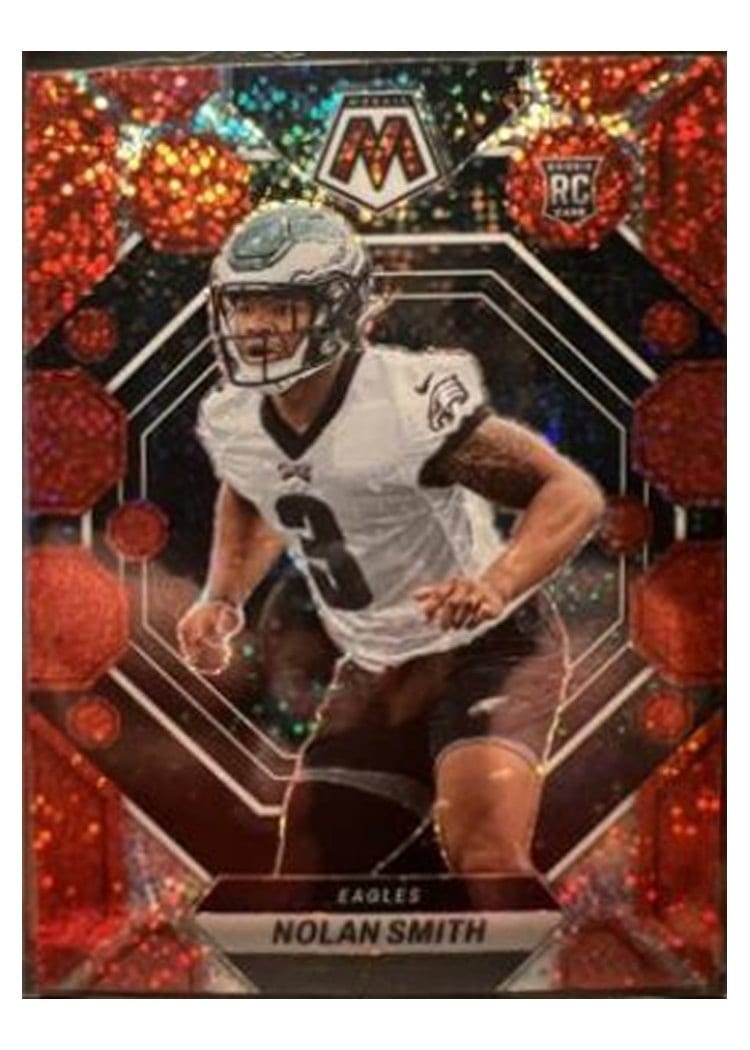 2023 Panini Mosaic Base Set Nolan Smith Red Sparkle #353 card