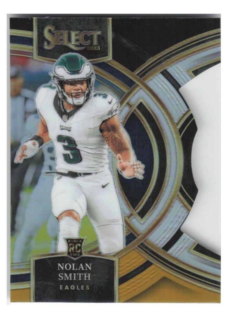 2023 Panini Select Base Set Nolan Smith Black Gold Prizm Die-Cut #108 card