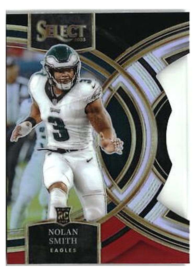2023 Panini Select Base Set Nolan Smith Black Red Prizm Die-Cut #108 card