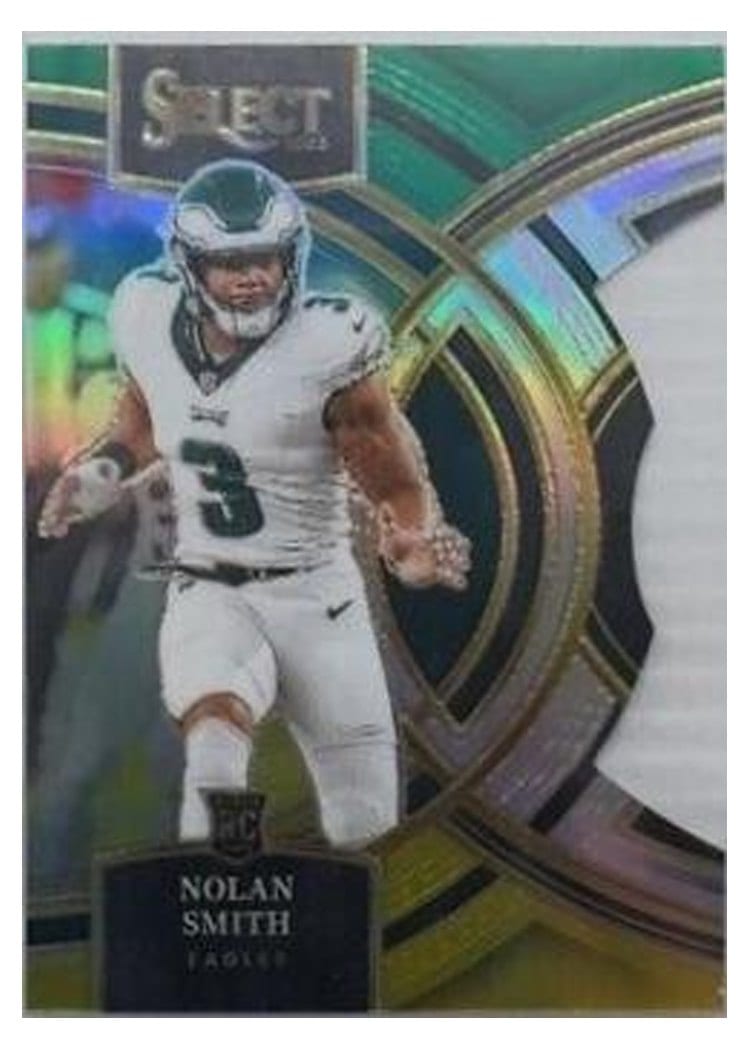 2023 Panini Select Base Set Nolan Smith Green Yellow Prizm Die-Cut #108 card