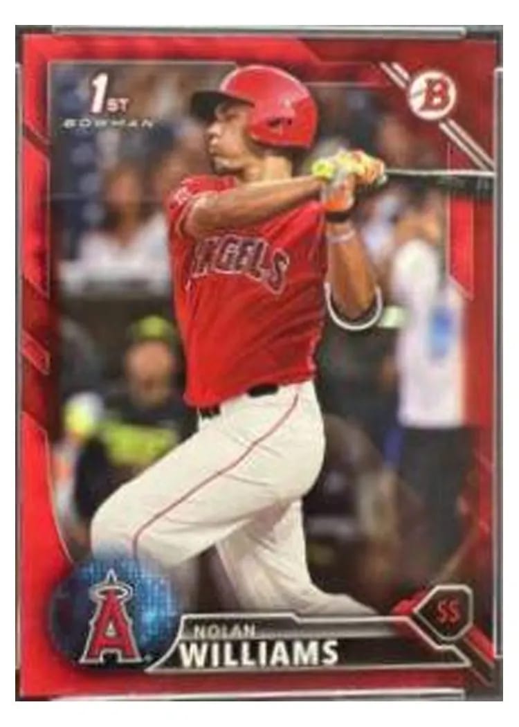 2016 Bowman Draft Nolan Williams #BD-113 card