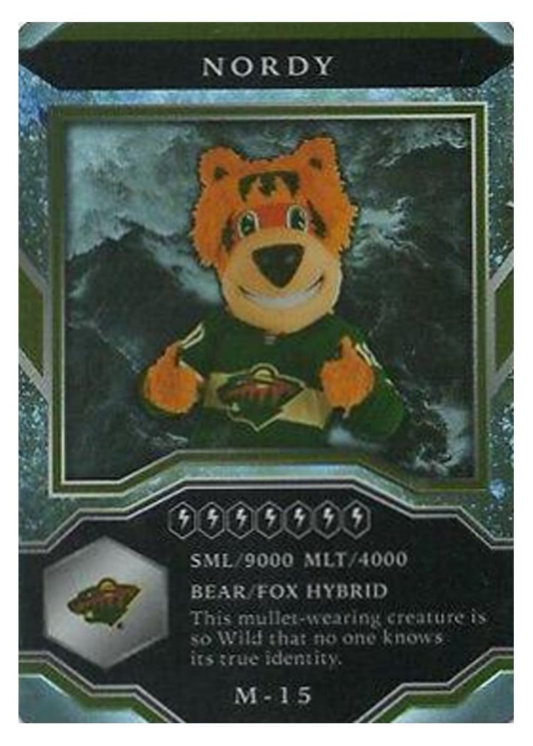 2021-22 Upper Deck MVP Mascot Gaming Cards Nordy #M-15 card