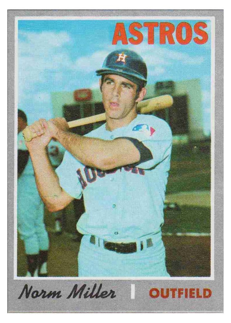 1970 Topps Norm Miller #619 card