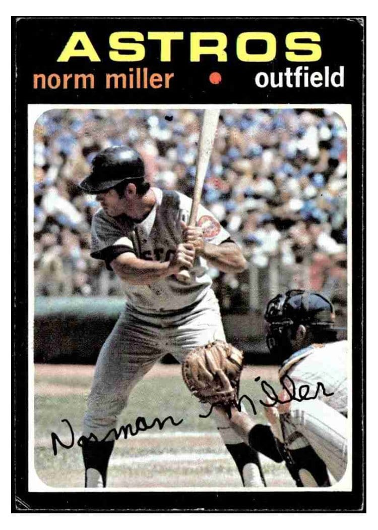 1971 Topps Base Set Norm Miller #18 card