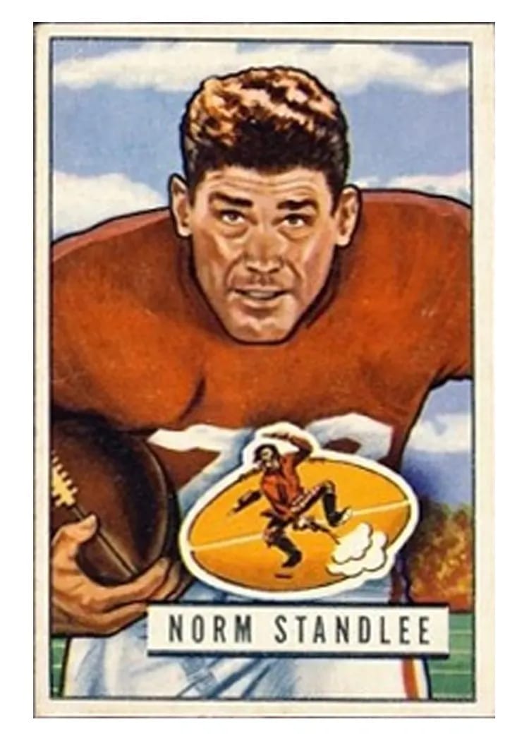 1951 Bowman Norm Standlee #141 card