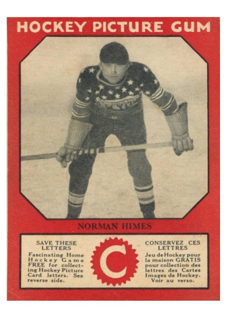 1933 V252 Canadian Gum Norman Himes card