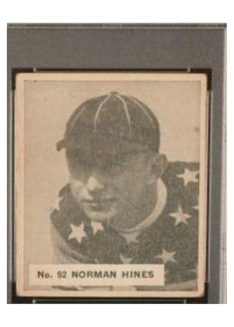 1937 V356 World Wide Gum Norman Himes #92 card