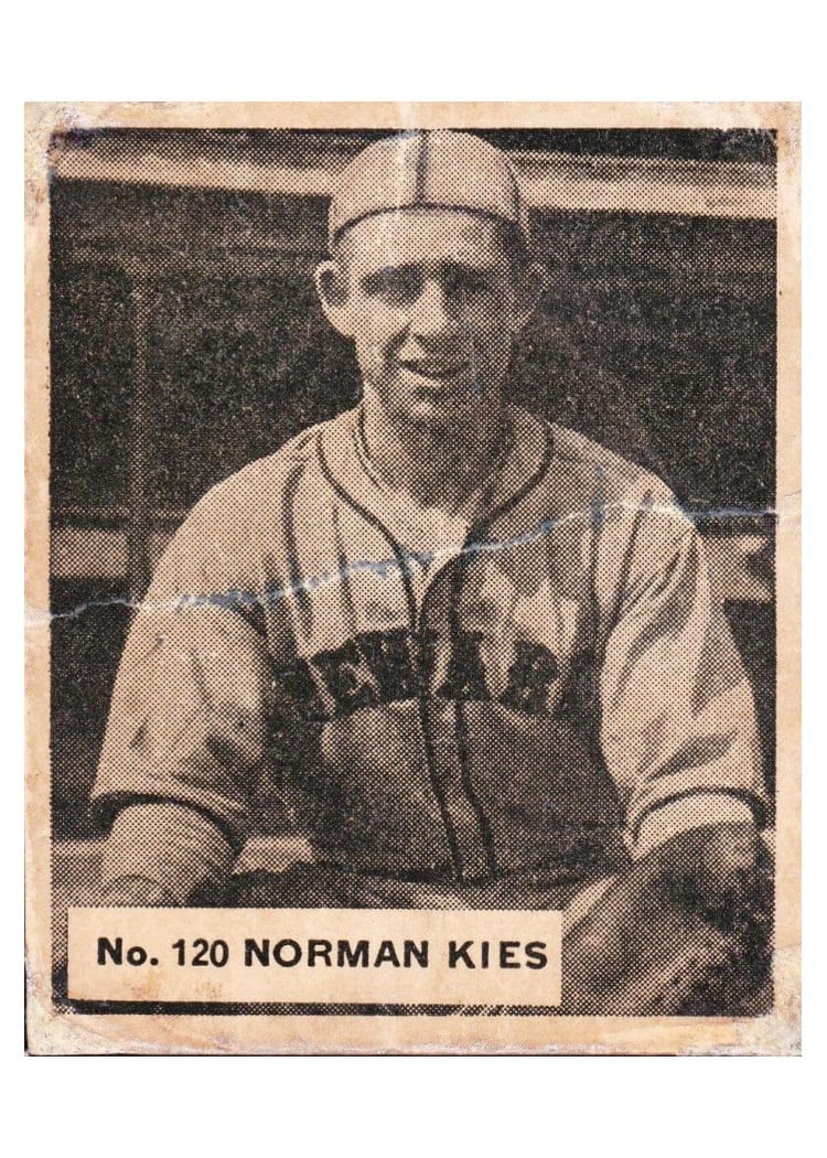 1936 World Wide Gum Norman Kies #120 card