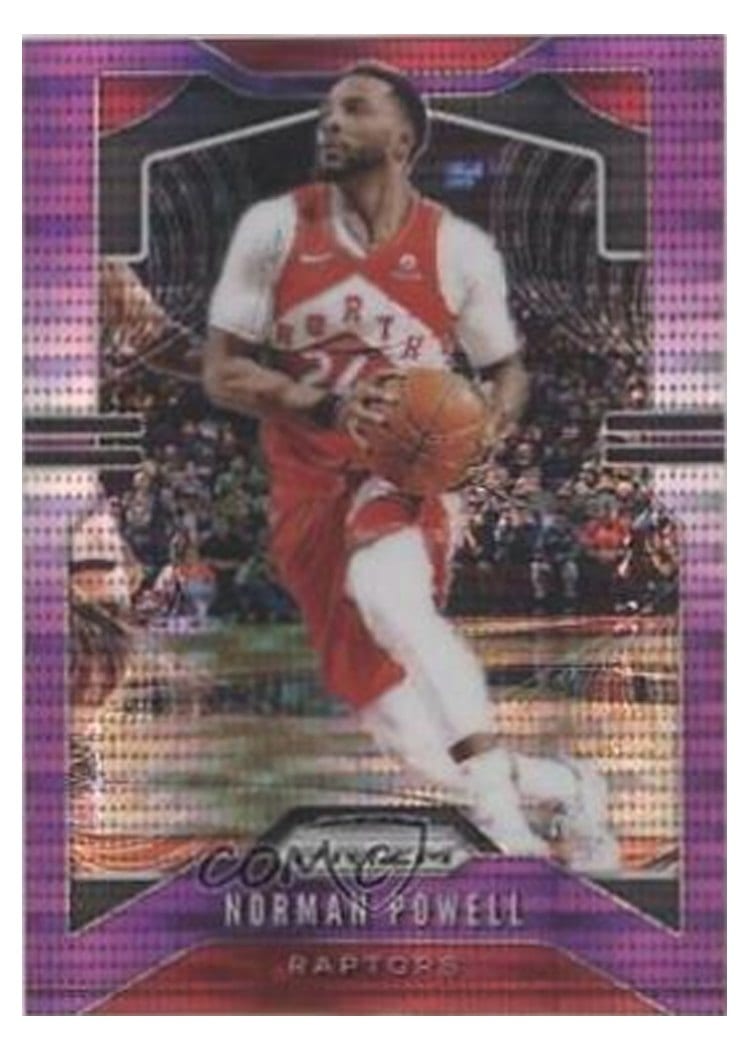 2019-20 Panini Prizm Base Set Norman Powell Purple Pulsar Prizm #159 card